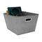 Simplify Large Heather Gray Grommet Storage Bin